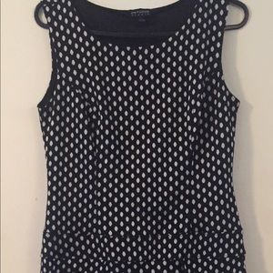 En Focus Studio Black White Sleeveless Dress Sz 8
